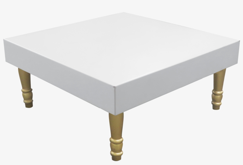 Gold Square Coffee Table - Square Gold Tables, transparent png #1692265