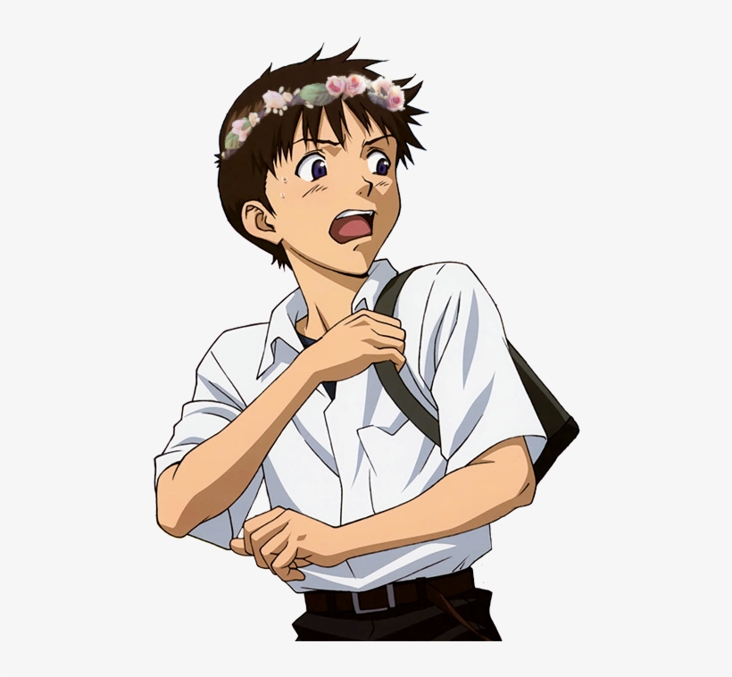 Image - Shinji Ikari Flower Crown, transparent png #1692433