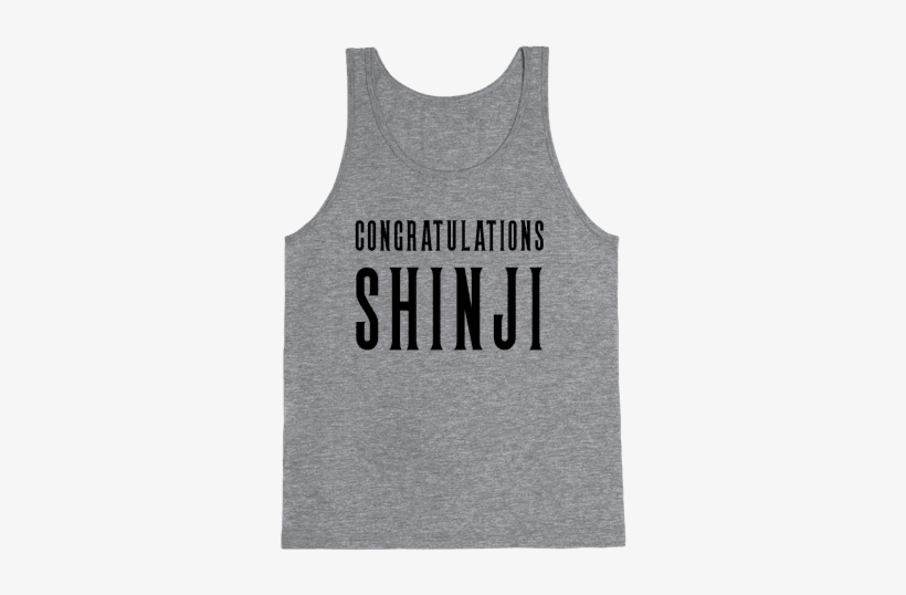 Congratulations Shinji Tank Top - Abs Quotes, transparent png #1692632
