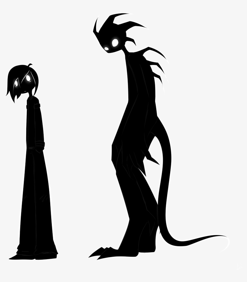 Shadow Boy And Shadow Monster By Luziland - Draw A Shadow Monster, transparent png #1693106