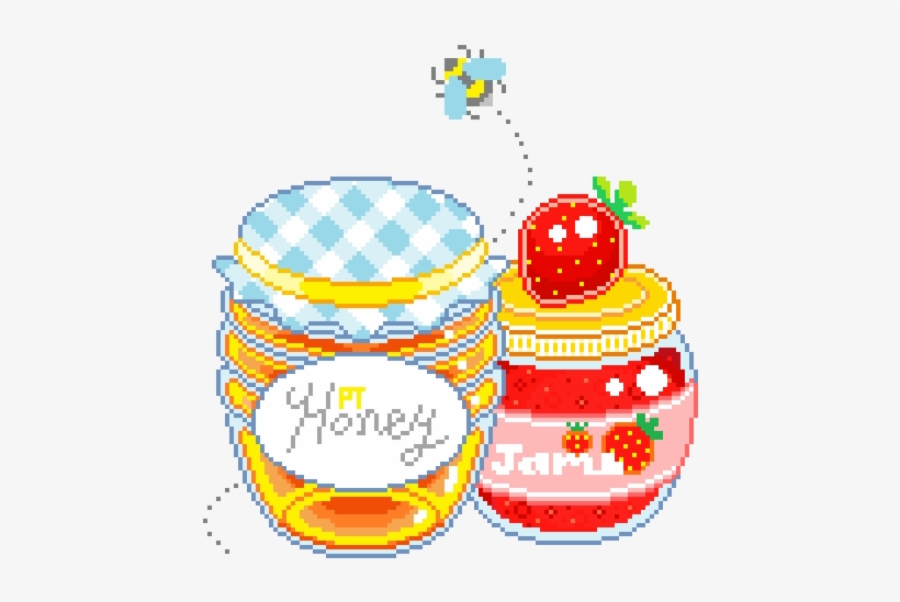 Sweet N Sticky ｡ - Kawaii Pixel Food Png, transparent png #1693449