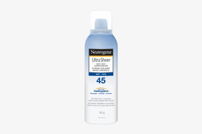 Neutrogena® Ultra Sheer® Body Mist Sunscreens Spf 45 - Neutrogena Ultra Sheer Dry-touch Sunscreen, Spf 45,, transparent png #1693557