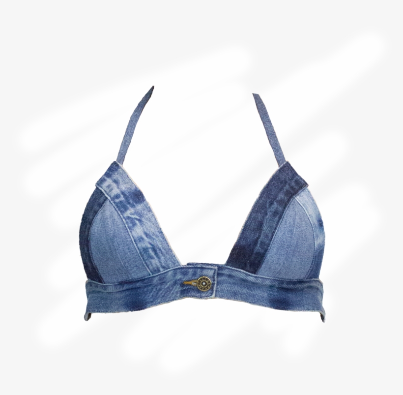 The Denim Bikini Top - Denim, transparent png #1693599