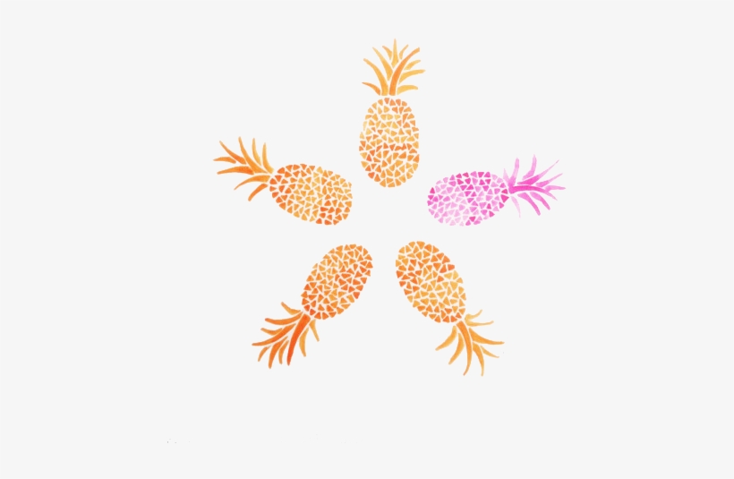Tumblr Pineapple Png Picture Black And White Stock - Art, transparent png #1693669