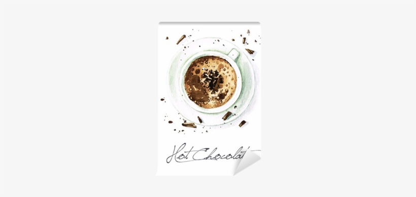 Watercolor Food Painting - Hot Chocolate Watercolor Painting, transparent png #1694368