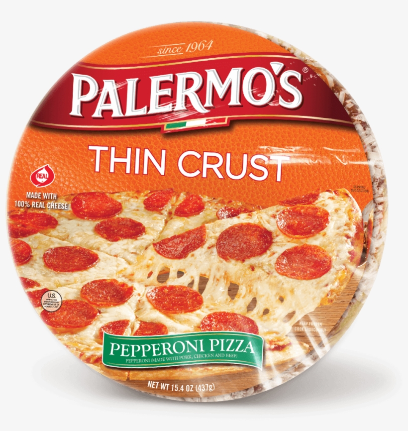 Ingredients - Palermos Pizza, Thin Crust, Pepperoni - 15.4 Oz, transparent png #1694468