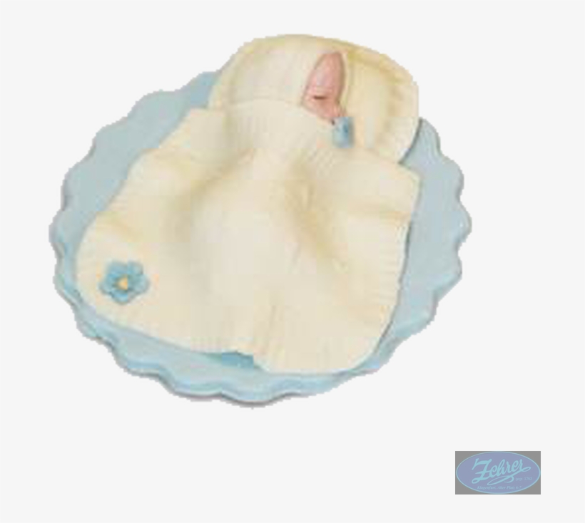 Marzipan Baby Schlafend Mit Decke 9cm Blau - Sand Dollar, transparent png #1694712
