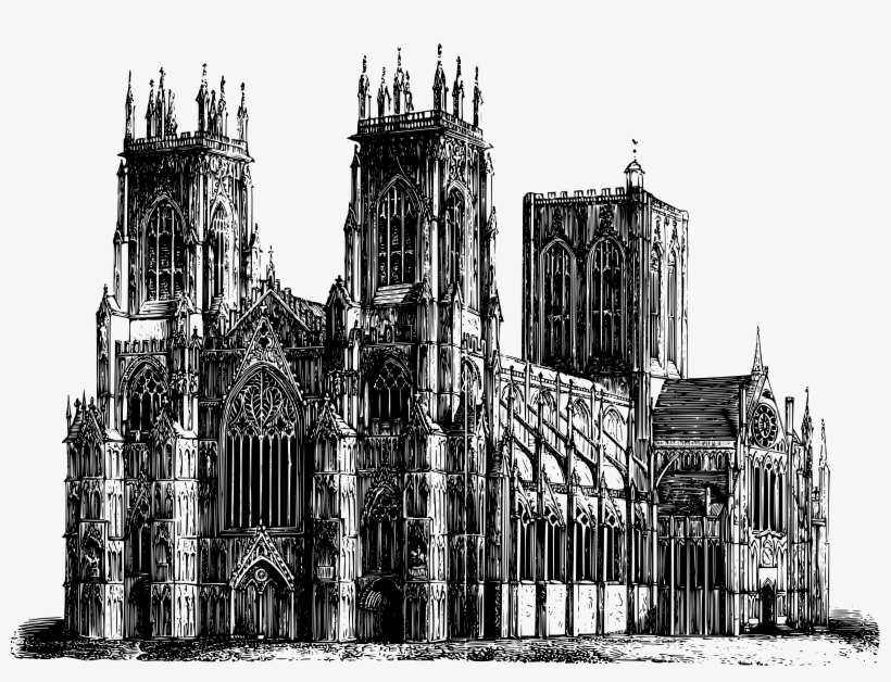 Clipart Cathedral Drawing Gothic Architecture - Cathedral Png, transparent png #1695633