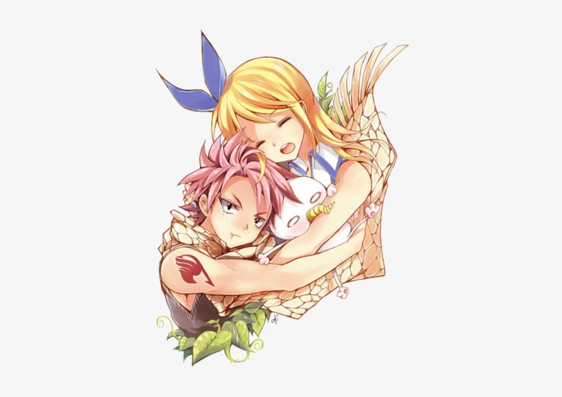 Cute Natsu And Lucy, transparent png #1695682