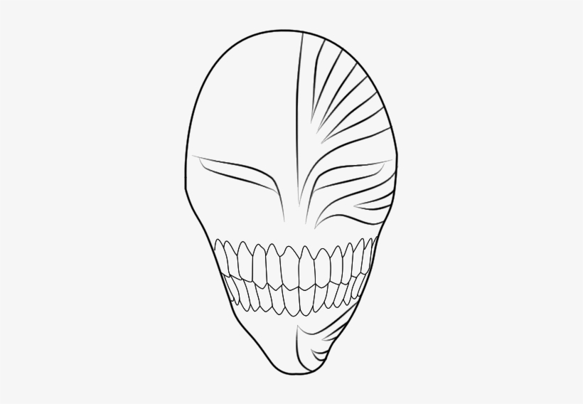 Clip Transparent Lineart Ichigo Hollow By Llswaggerll - Mascara Do Ichigo Hollow, transparent png #1695814
