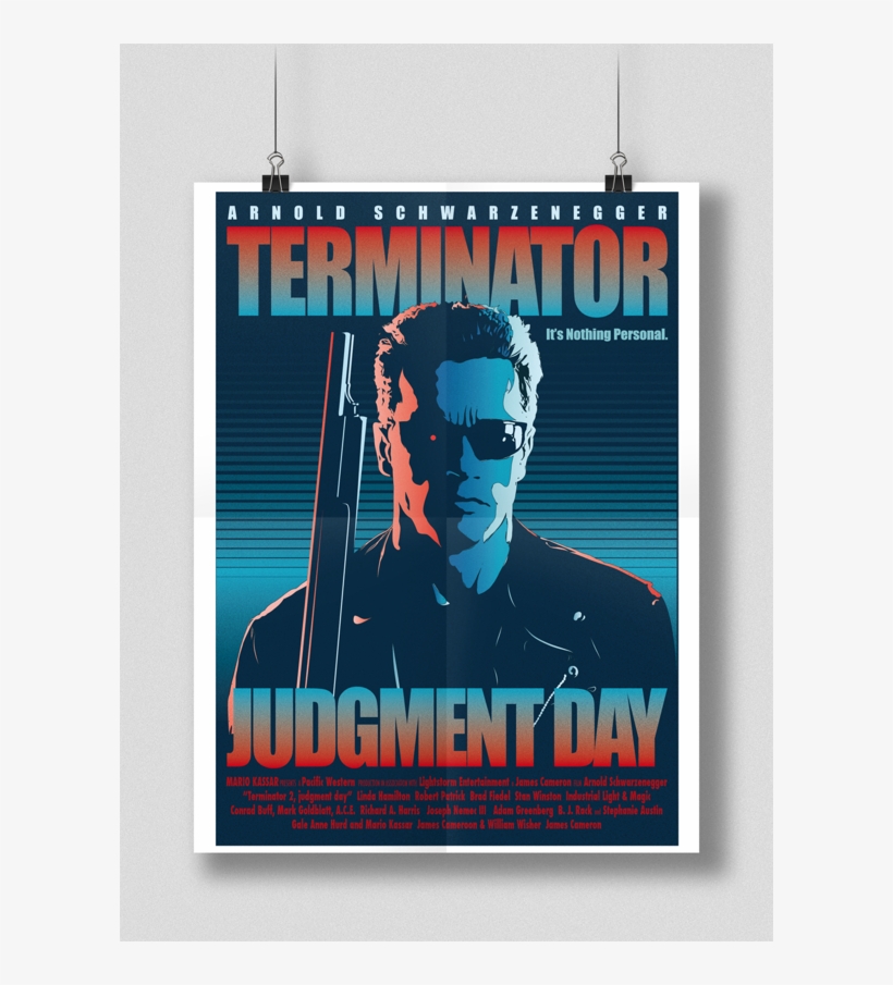 Terminator Alternative Poster On Behance - Terminator 2 - Alternative Poster Canvas Print - Small, transparent png #1697062