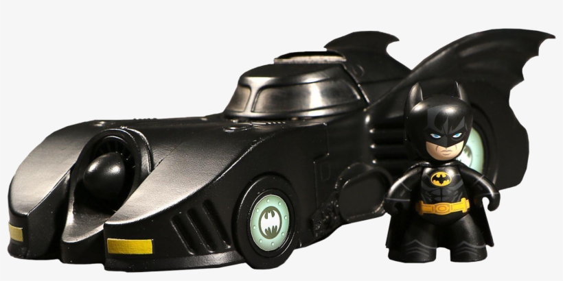 Batman - Mezco Toys Dc Universe Mez-itz 1989 Batman & Batmobile, transparent png #1698238