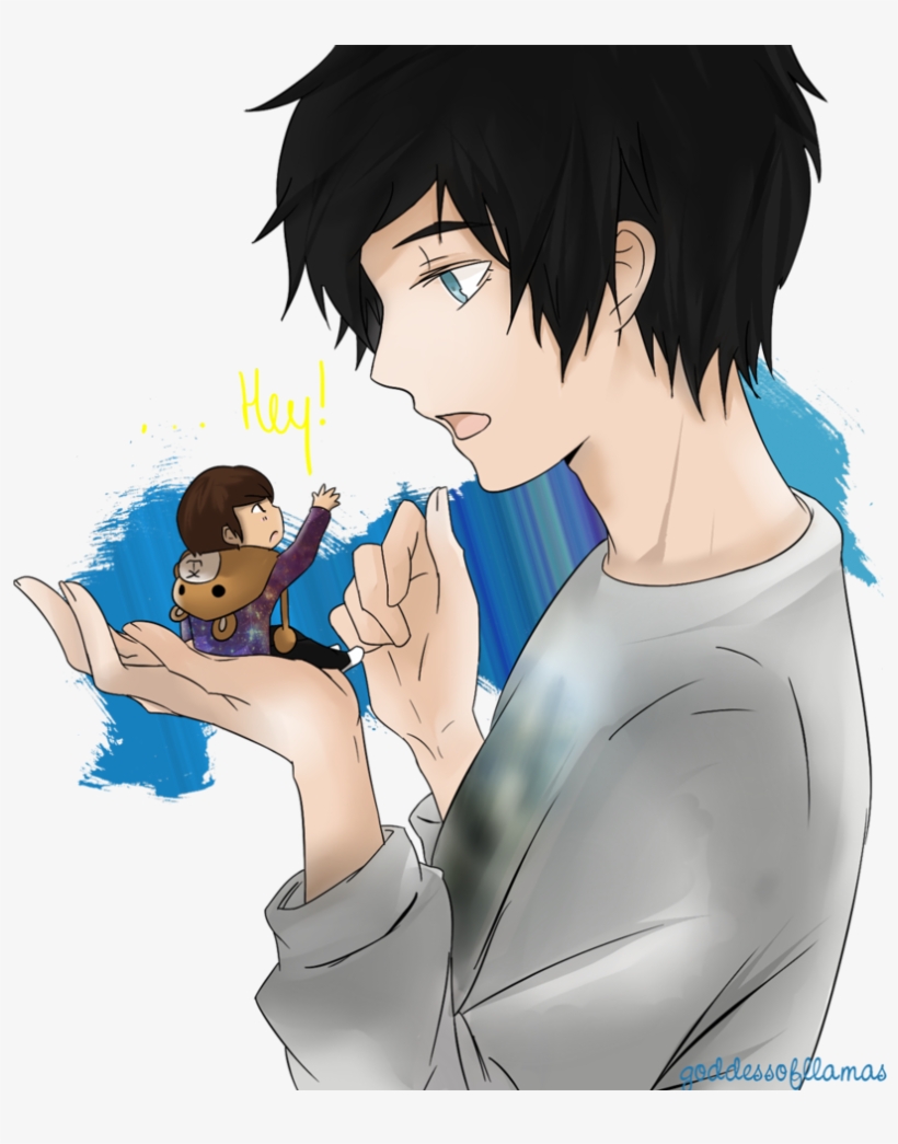 Phil With Tiny Dan By Nikeduijk On Deviantart Png Download - Tiny Dan And Phil, transparent png #1698341