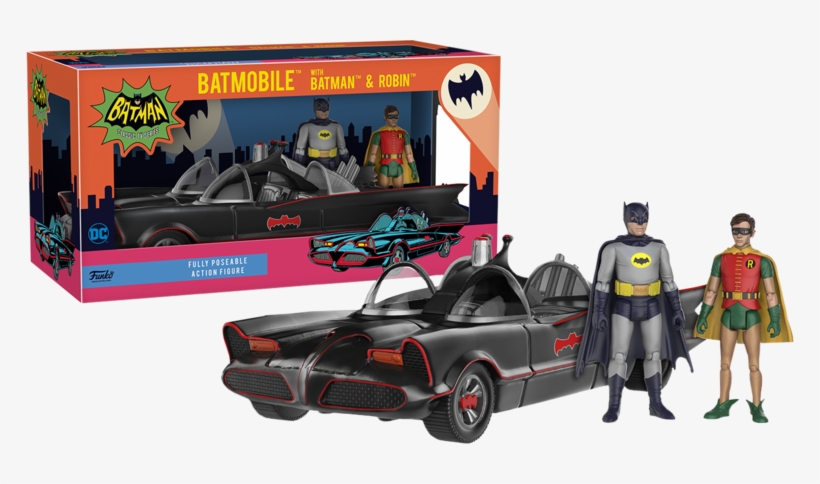 1966 Batman & Robin With Batmobile 2-pack Action Figure - Funko Batman Adam West, transparent png #1698391