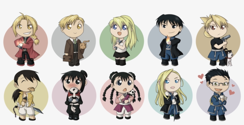 Fullmetal Alchemist Chibi Set By *egyptian-sands - Fullmetal Alchemist Brotherhood Chibi, transparent png #1698771