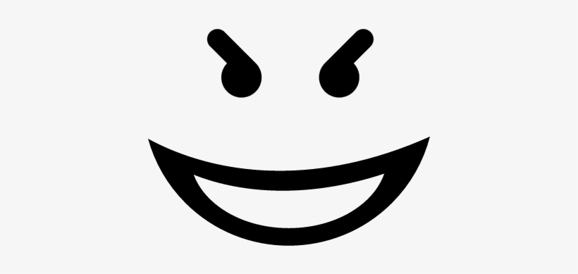 Evil Smile Square Emoticon Face Vector - Evil Face Png, transparent png #1698916