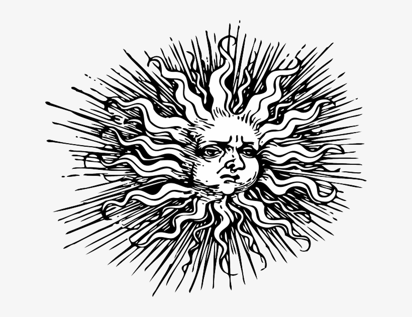 Spanish, Sun, Sol - Old Sun Drawing, transparent png #1699829