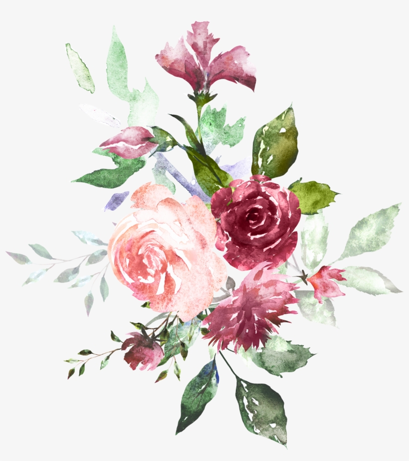 H804 Floral Illustrations, Mom Birthday, Rose Design, - Illustration Flowers, transparent png #1699851
