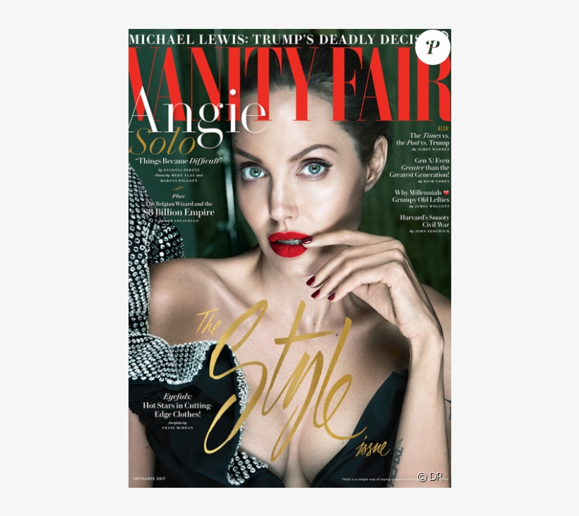 Angelina Jolie En Couverture Du Magazine Vanity Fair - Angelina Jolie Vanity Fair 2017, transparent png #1699993