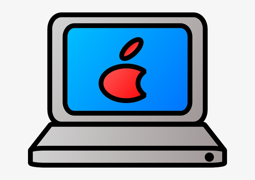 Computer, Laptop, Apple, Symbol, Cartoon, Macintosh - Mac Laptop Cartoon Png, transparent png #170270