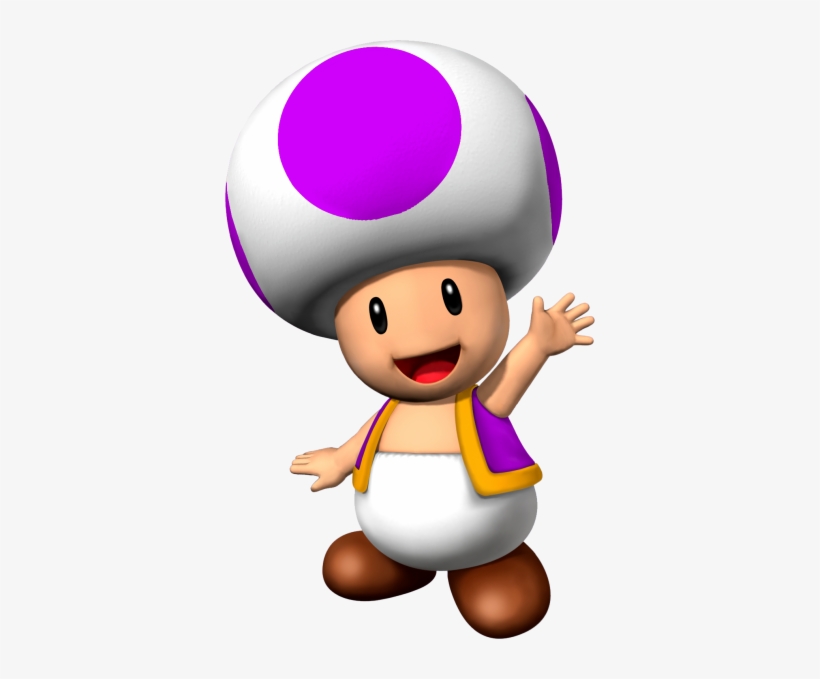 Mario Birthday Party, Super Mario Birthday, 5th Birthday, - Super Mario Purple Toad, transparent png #170718