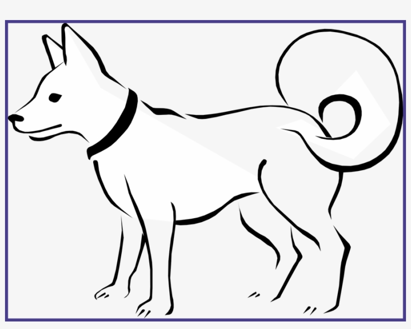 Christmas Dog Bone Jpg Black And White Download - Outline Picture Of Domestic Animals, transparent png #170743