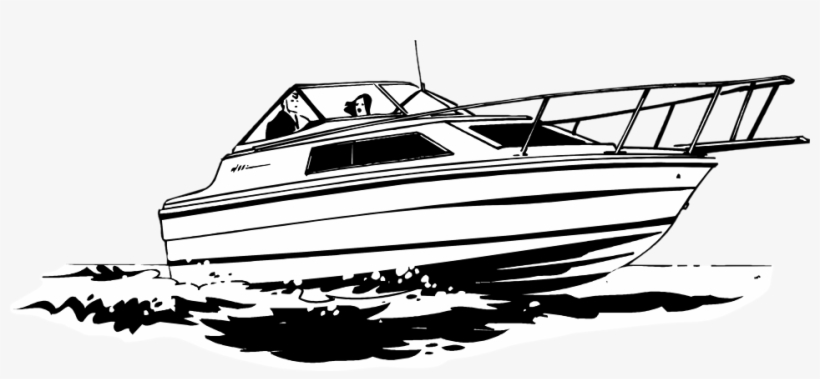 Download Picture Black And White Download Japanese - Speed Boat Line Art, transparent png #170744