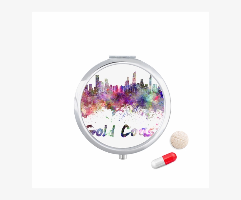 Gold Coast Ghana Africa City Watercolor Travel Pocket - Fit & Fresh Pocket Pill Case Euro-280, transparent png #170974