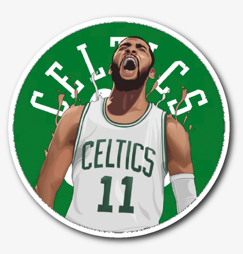 Sticker Kyrie Irving Celebration Vinyl Sticker - Boston Celtics Logo 2018, transparent png #171147