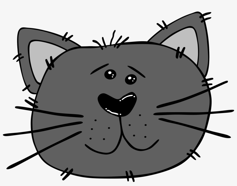 Free Cartoon Cat Face Psd Files - Cats Faces Clip Art, transparent png #171219