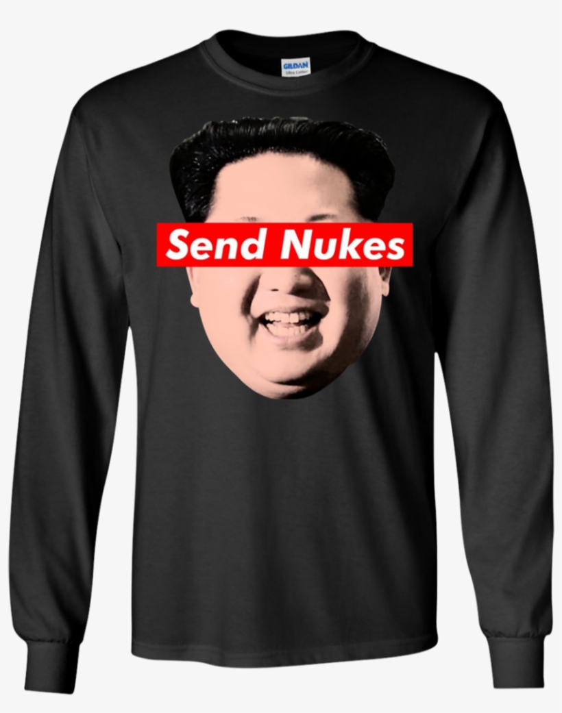 Send Nukes Kim Jong-un - Handmade Kim Jong Un Parody White T-shirt Tees Clothing, transparent png #172439