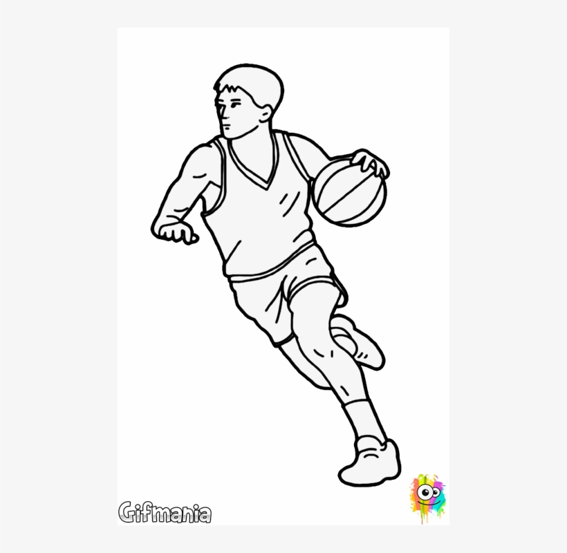 Pastels Drawing Basketball Svg Royalty Free Download - Basketball Player Dribbling Drawing, transparent png #172777