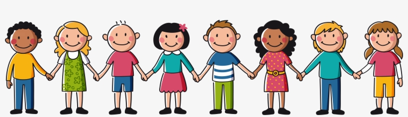 Banner Freeuse Friends Holding Hands Clipart - Kids Holding Hands Clipart, transparent png #172984