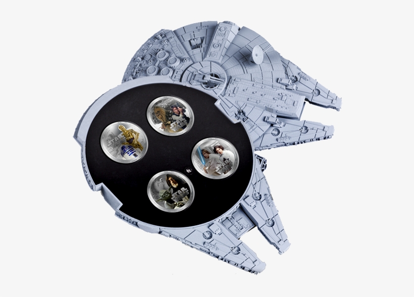 Millennium Falcon Fine Silver Coin Set Pp - Canada Dinosaur Coin Glow In The Dark, transparent png #173101