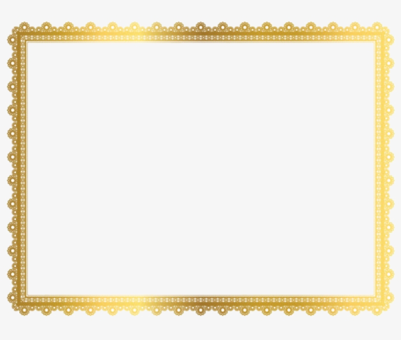 Gold Border Frame Png Clipart - Border Golden Frame Png, transparent png #173238