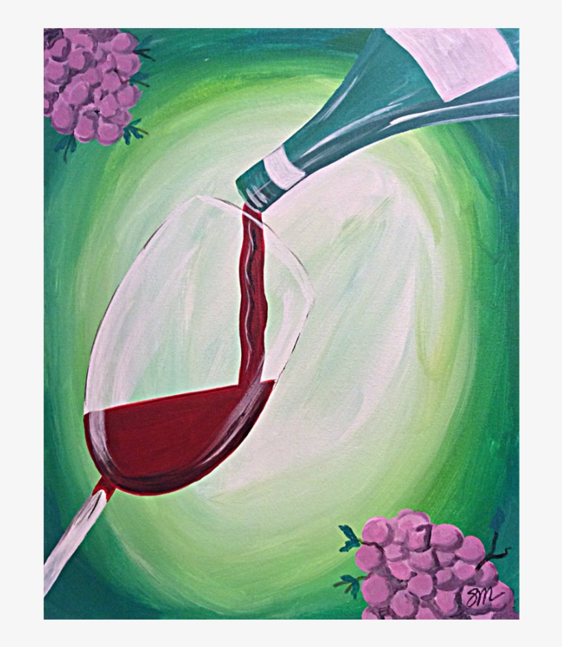 “wine & Grapes” - Acrylic Paint, transparent png #173494