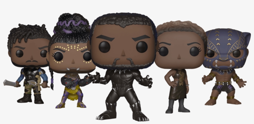 Black Panther Pop Vinyl Character Figurine Line-up - Black Panther Pop Up, transparent png #173589