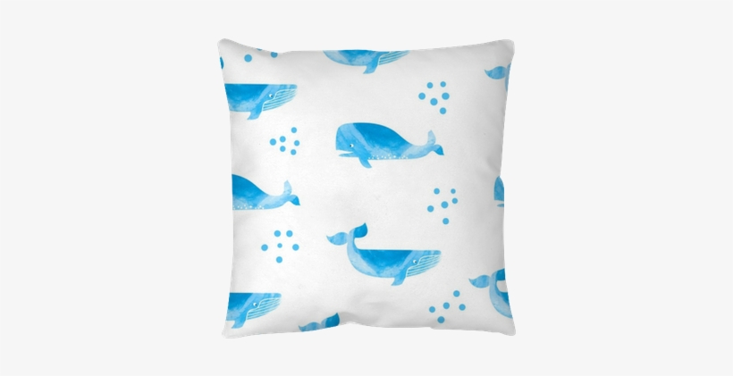 Cute Watercolor Whales Seamless Pattern - Cute Watercolour Whale, transparent png #174296