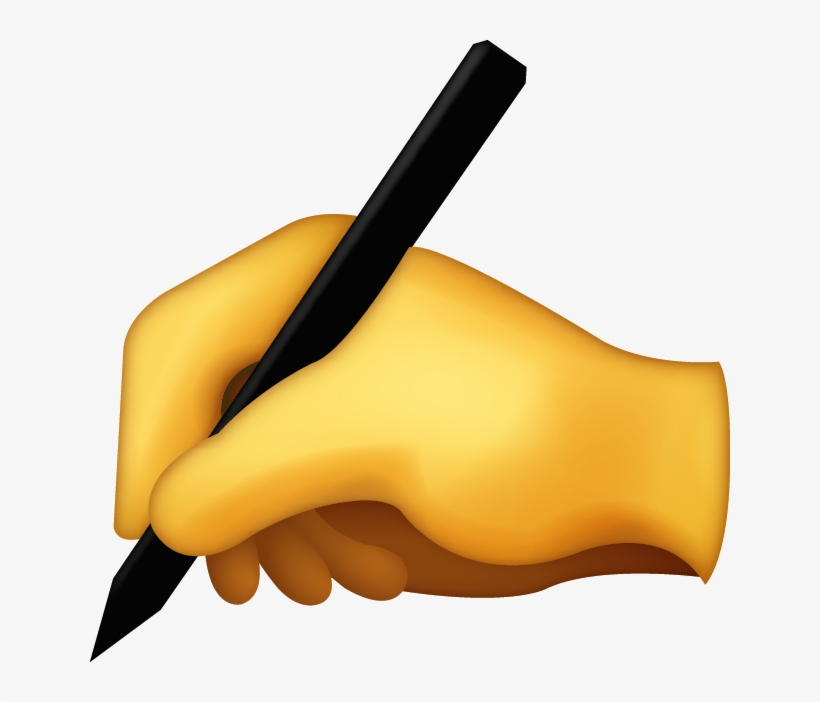 Download Ai File - Writing Hand Emoji Png, transparent png #174609