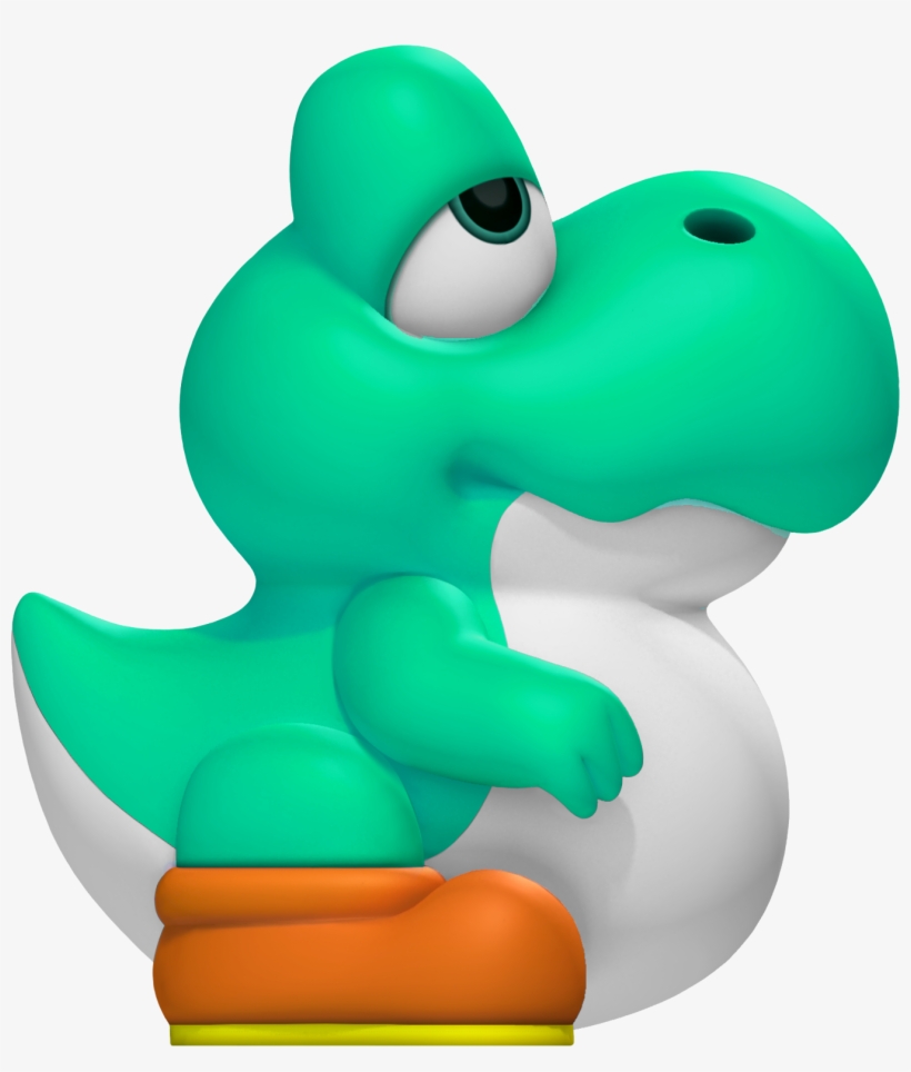 Turquoise Baby Yoshi - Teal Baby Yoshi, transparent png #174630