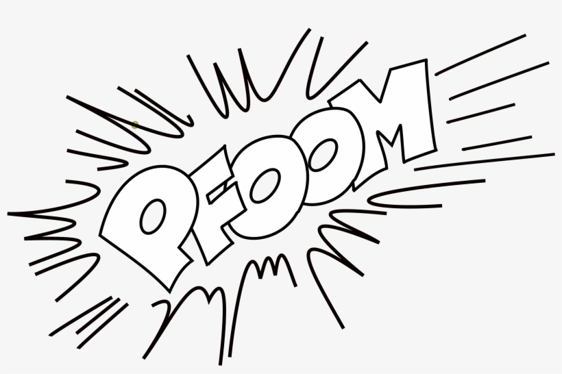 Pfoom Outlined Png Library Stock - Comics, transparent png #174848