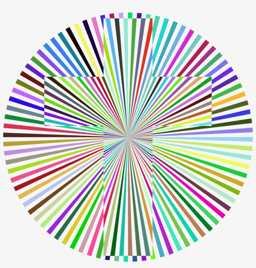 Prismatic Cross Sunburst Jpg Black And White - Op Art, transparent png #174893