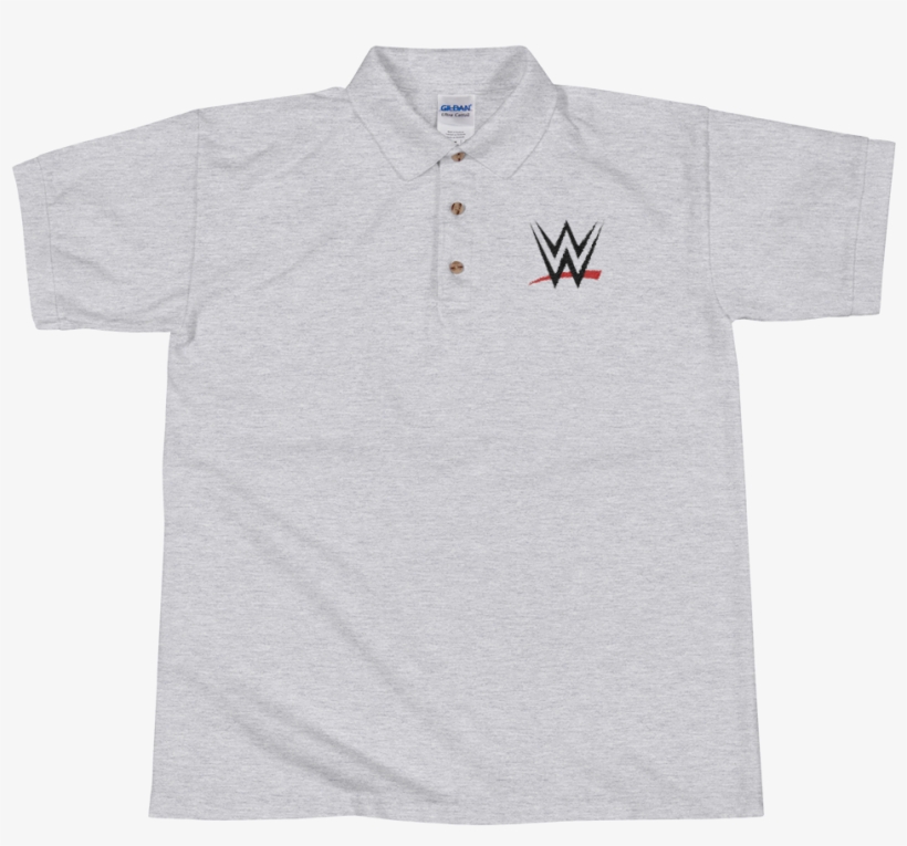 Wwe Logo Embroidered Polo Shirt - Shirt, transparent png #174917
