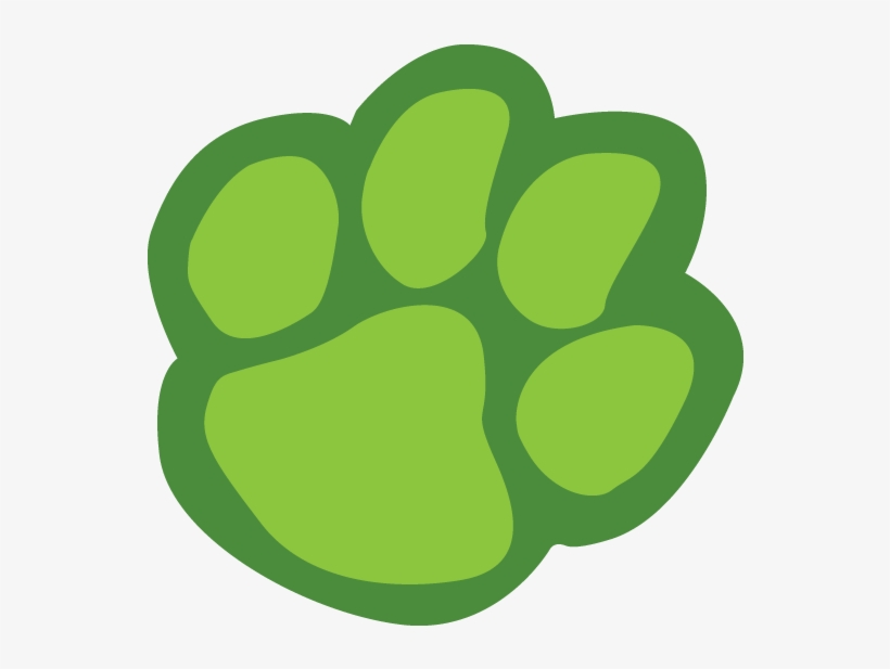 28 Collection Of Bear Paw Clipart Png - Green Paw Print Clipart, transparent png #175233
