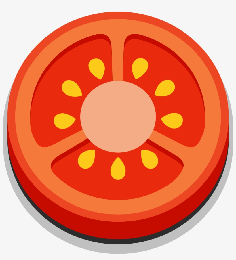 Cherry Tomato Vegetable Fruit Onion - Cartoon Tomato Slice Png, transparent png #175294