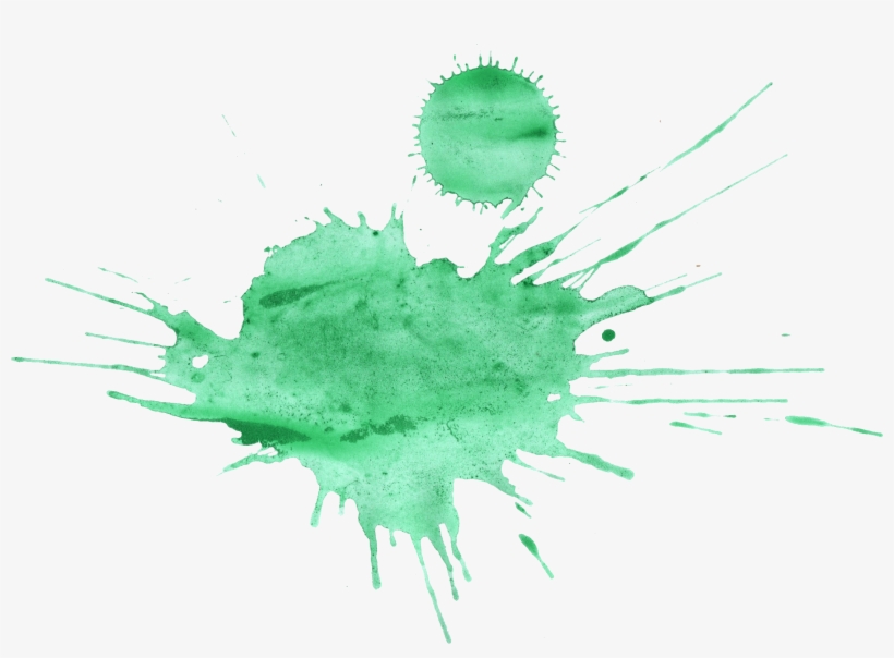 16 Green Watercolor Splatter - Watercolor Stain Png Green, transparent png #175442
