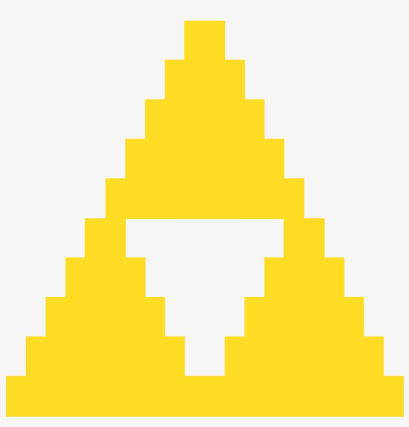 8 Bit Triforce Png Vector Free Library - Legend Of Zelda 8 Bit Triforce, transparent png #175638