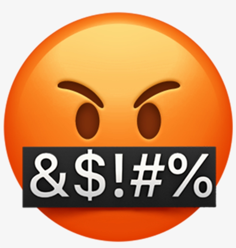 Bad-mouth - Angry Swearing Emoji, transparent png #175984