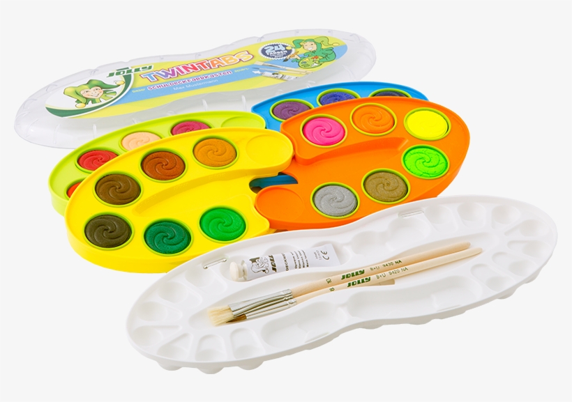 Twintabs Watercolor Paint Box 24 Colors - Watercolor Painting, transparent png #176347