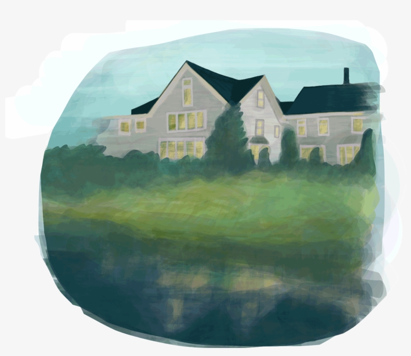 Join Us For Cocktails In The Evening At On The Marsh - Painting, transparent png #176396